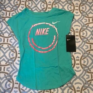 Nike Aqua and Coral Logo Tee